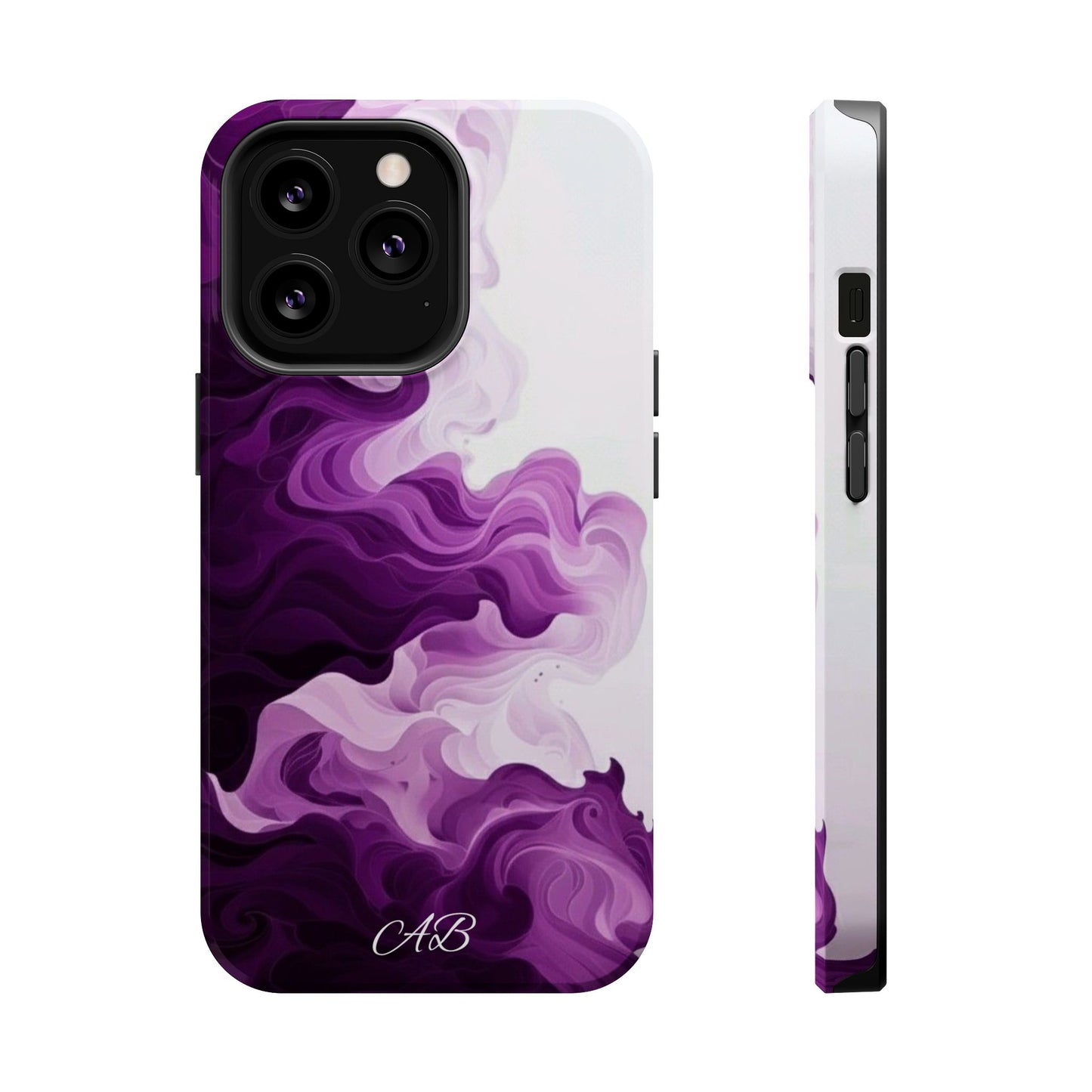 Purple Marble Smoke Phone Case — Magnetic Impact-Resistant
