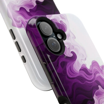 Purple Marble Smoke Phone Case — Magnetic Impact-Resistant