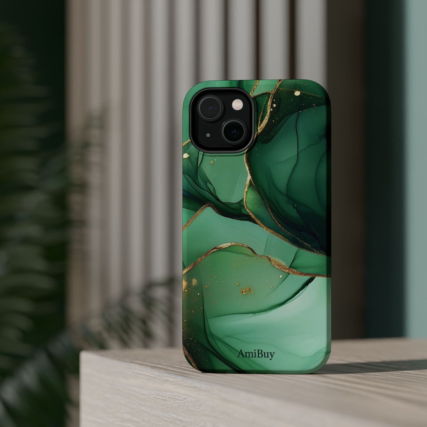 Green Marble Magnetic Impact-Resistant Phone Case
