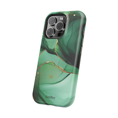 Green Marble Magnetic Impact-Resistant Phone Case