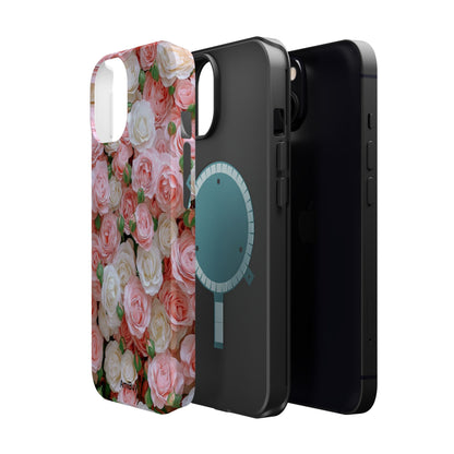 Floral Rose Pattern Magnetic Impact-Resistant Phone Case