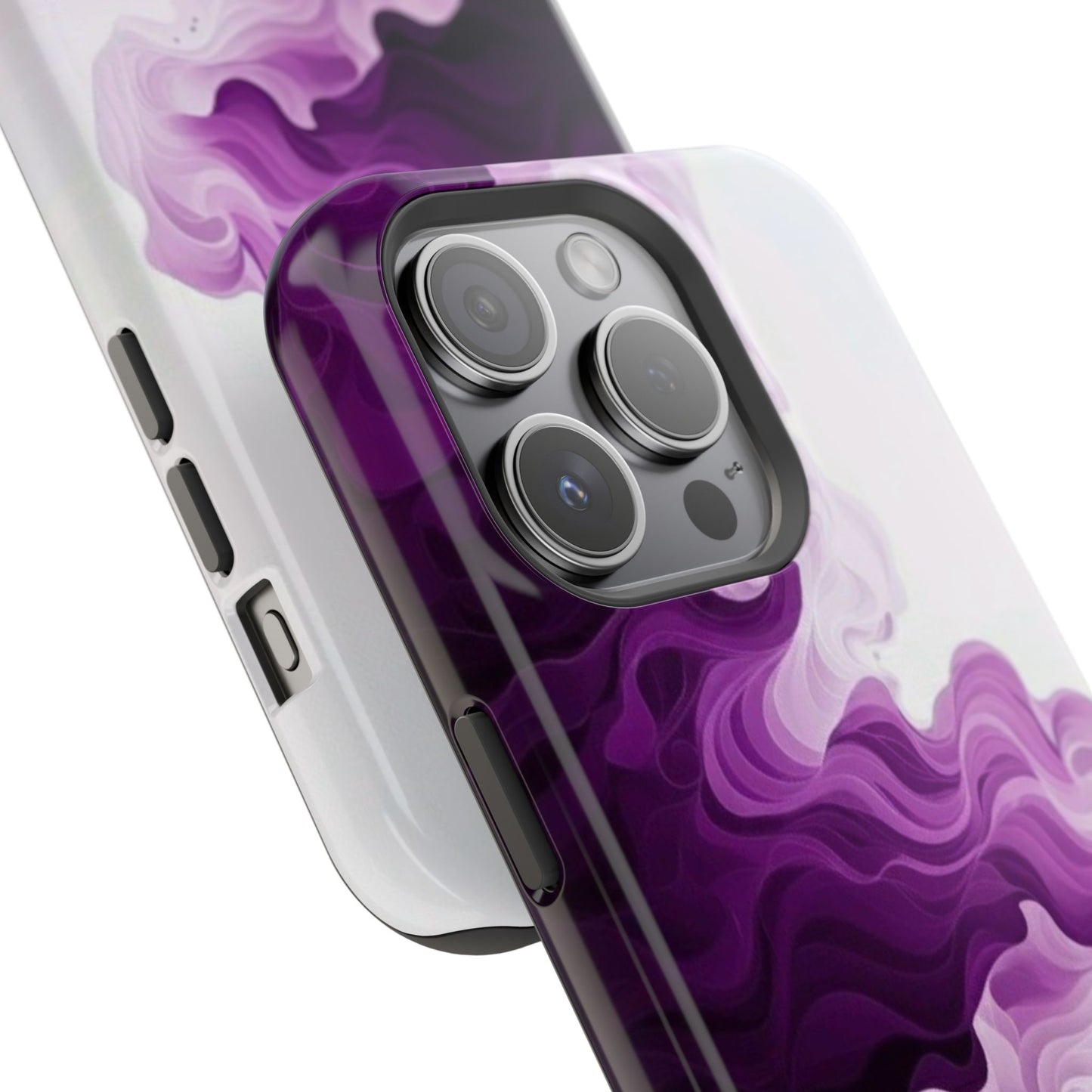 Purple Marble Smoke Phone Case — Magnetic Impact-Resistant