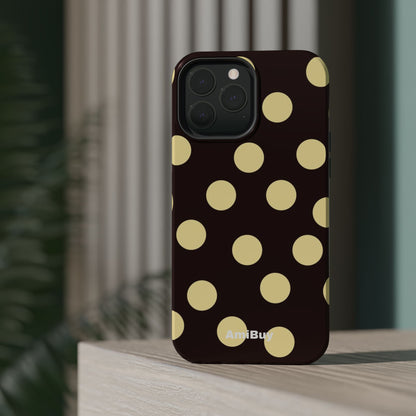 Polka Dot Magnetic Impact Phone Case — Protective iPhone Cover