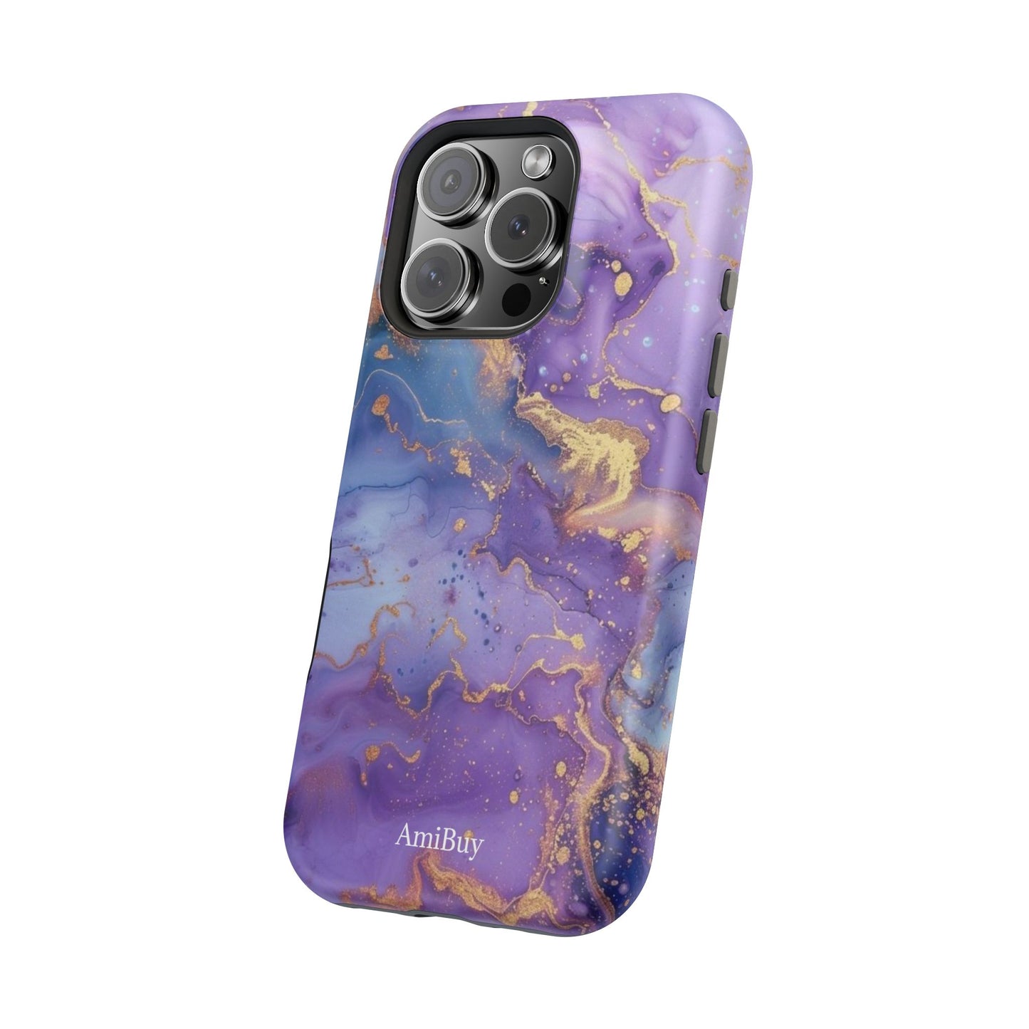 Purple Marble Magnetic Impact-Resistant Phone Case