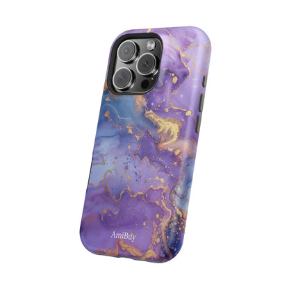 Purple Marble Magnetic Impact-Resistant Phone Case
