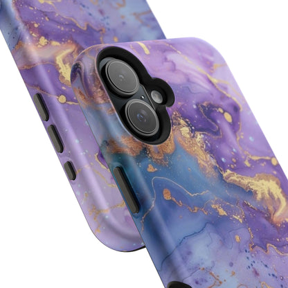 Purple Marble Magnetic Impact-Resistant Phone Case