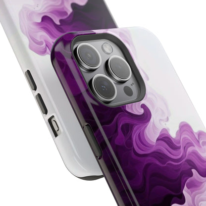 Purple Marble Smoke Phone Case — Magnetic Impact-Resistant