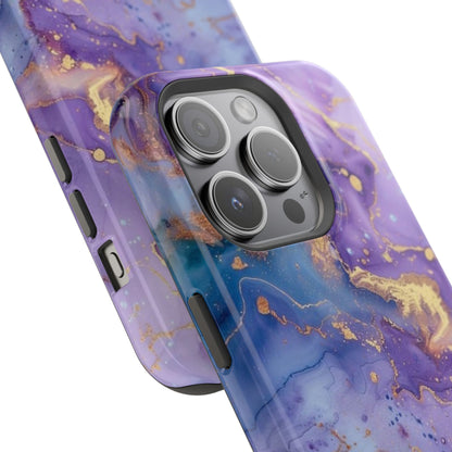 Purple Marble Magnetic Impact-Resistant Phone Case