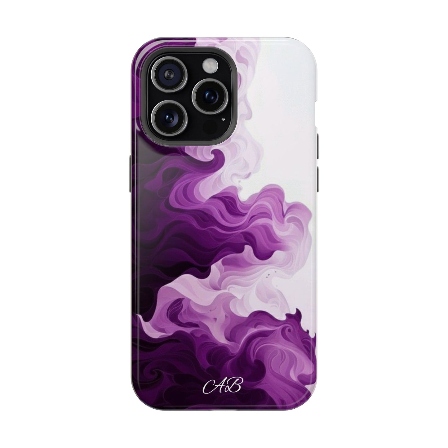 Purple Marble Smoke Phone Case — Magnetic Impact-Resistant