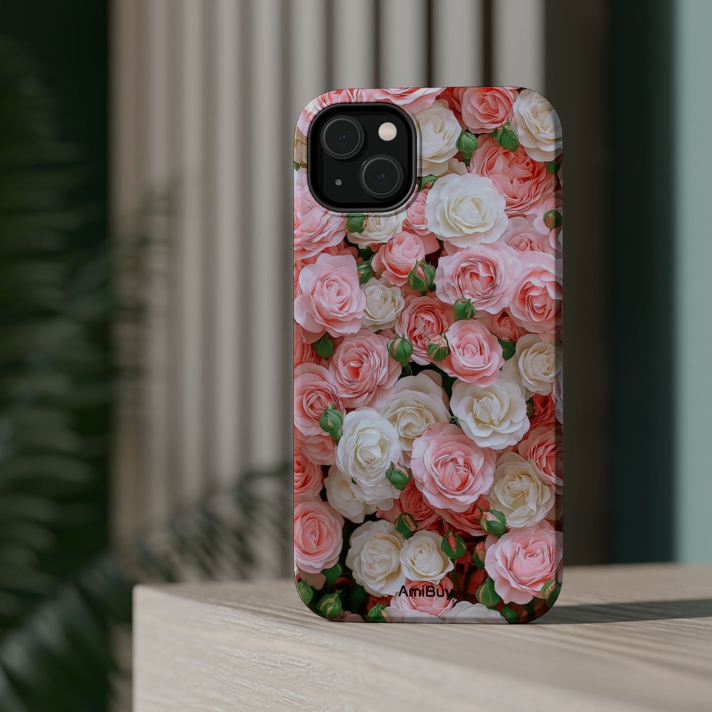Floral Rose Pattern Magnetic Impact-Resistant Phone Case
