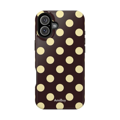 Polka Dot Magnetic Impact Phone Case — Protective Stylish Phone Cover