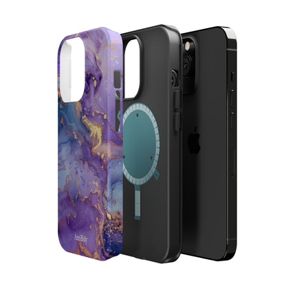 Purple Marble Magnetic Impact-Resistant Phone Case