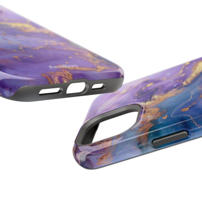 Purple Marble Magnetic Impact-Resistant Phone Case