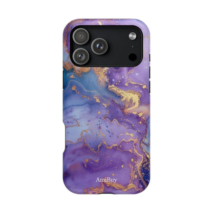 Purple Marble Magnetic Impact-Resistant Phone Case