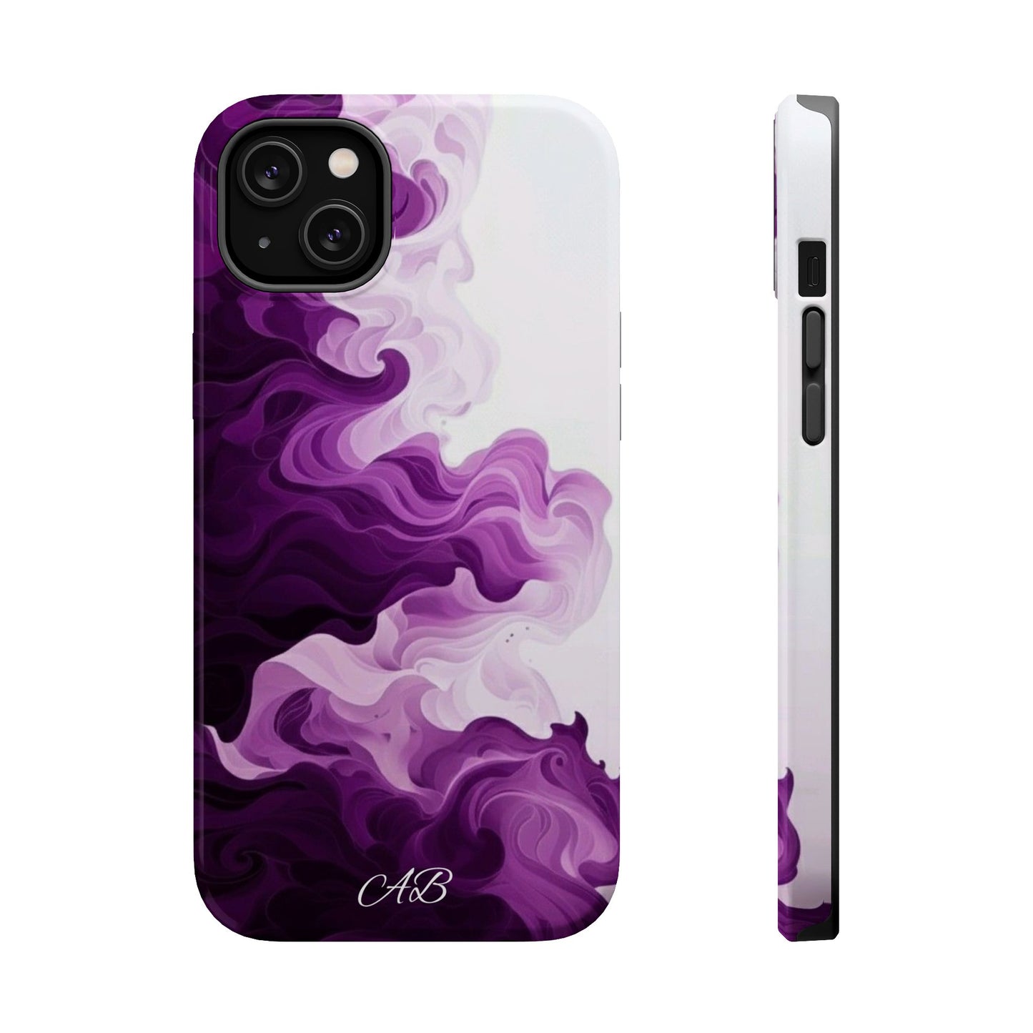 Purple Marble Smoke Phone Case — Magnetic Impact-Resistant
