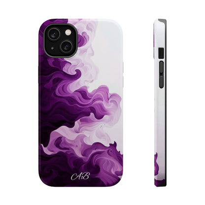 Purple Marble Smoke Phone Case — Magnetic Impact-Resistant