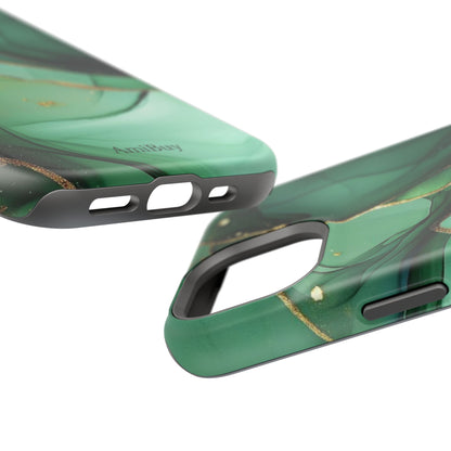 Green Marble Magnetic Impact-Resistant Phone Case