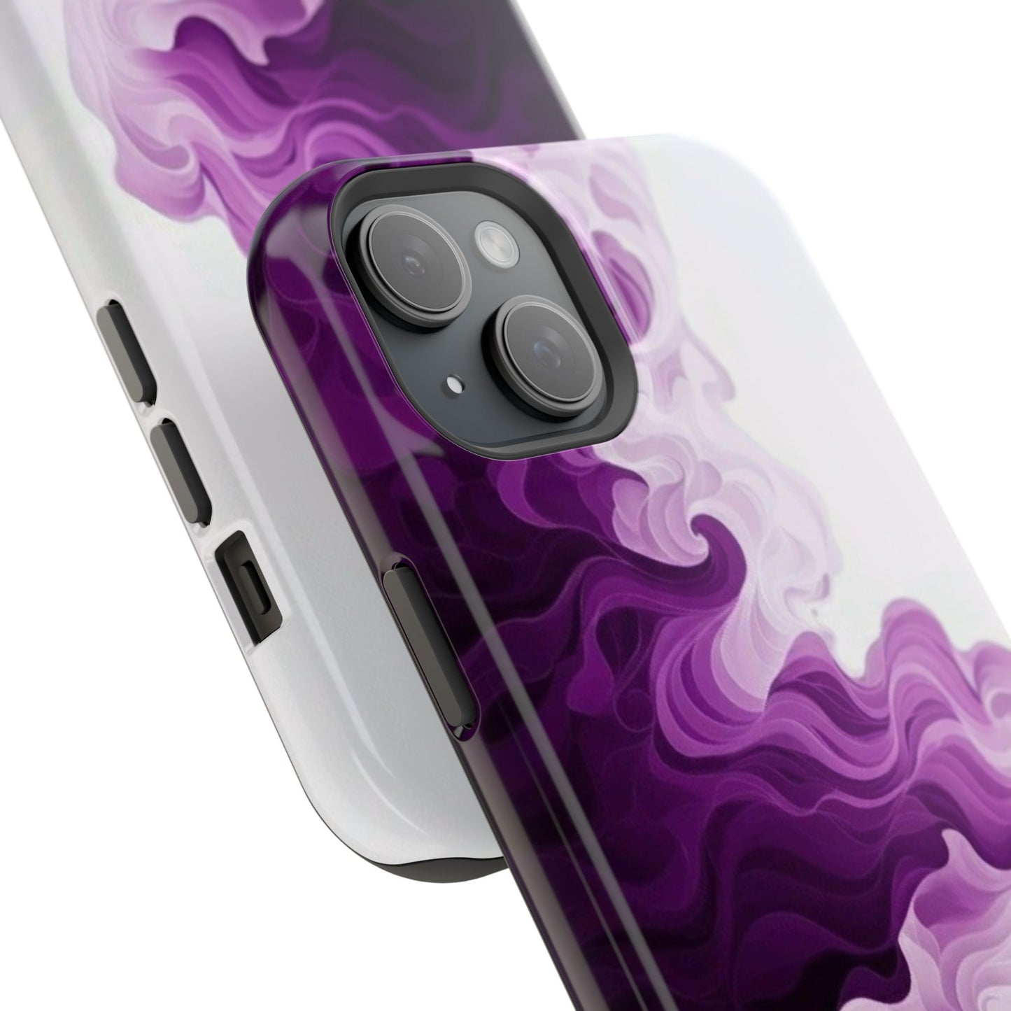 Purple Marble Smoke Phone Case — Magnetic Impact-Resistant