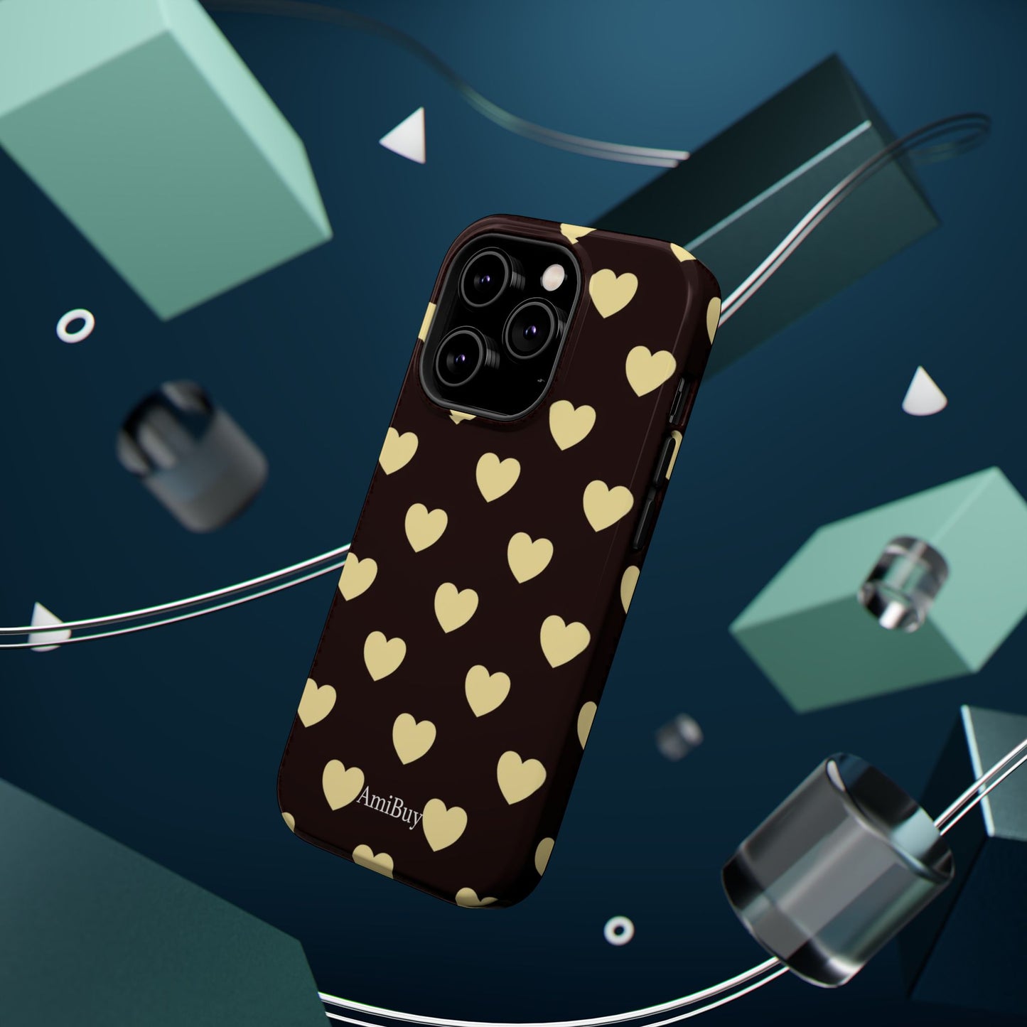 Heart Pattern Magnetic Impact-Resistant Phone Case
