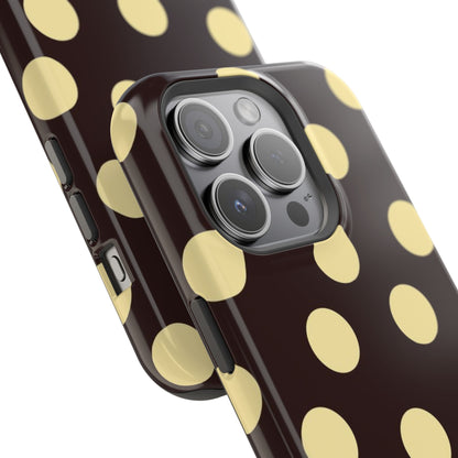 Polka Dot Magnetic Impact Phone Case — Protective iPhone Cover