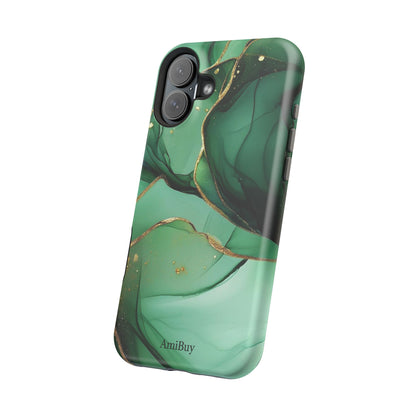 Green Marble Magnetic Impact-Resistant Phone Case