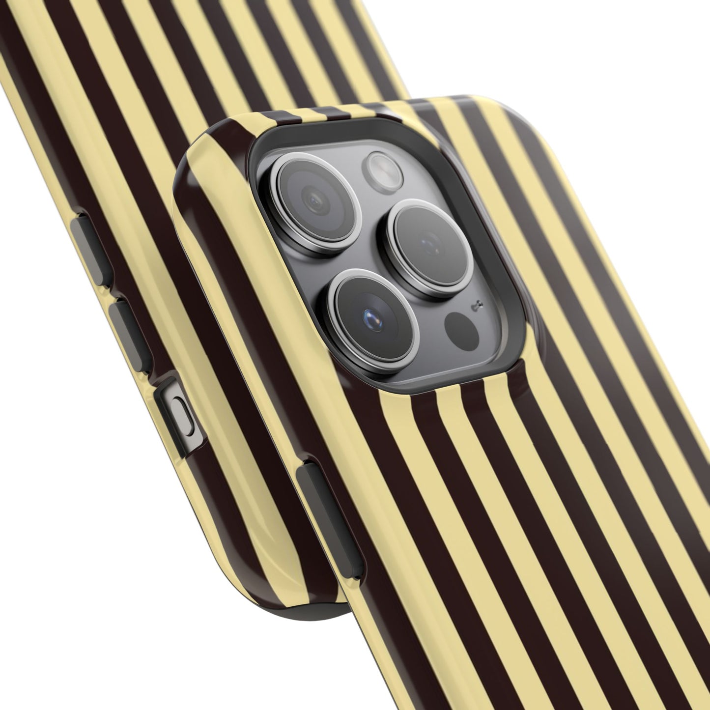 Striped Retro Phone Case — Magnetic Impact-Resistant