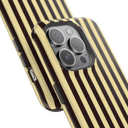 Striped Retro Phone Case — Magnetic Impact-Resistant