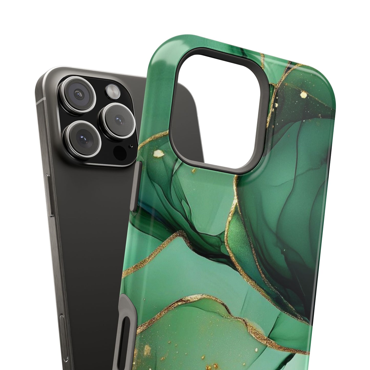 Green Marble Magnetic Impact-Resistant Phone Case