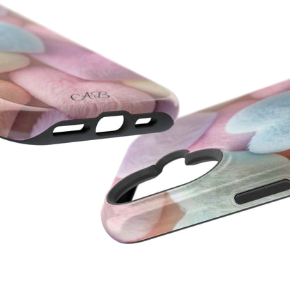 Pastel Heart Pattern Magnetic Impact-Resistant Phone Case