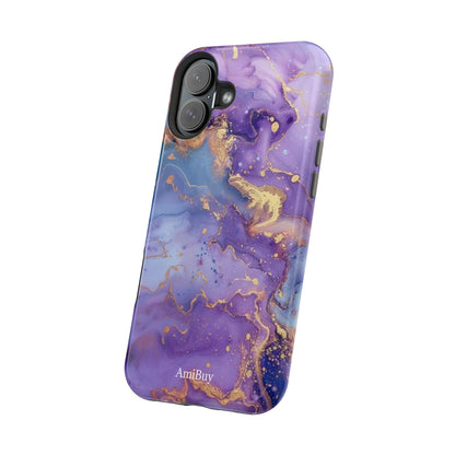 Purple Marble Magnetic Impact-Resistant Phone Case